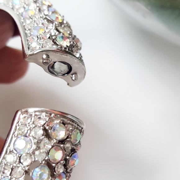 Multicolor🌸Faux Rhinestones🌸Chunky Cuff Bangle/Bracelet❤ - Picture 4 of 6
